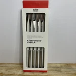 Kuhn Rikon 6 Piece Cheese Fondue Forks Of Stainless Steel Silver New. Fixed Price $19.49.