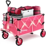 Foldable Wagon 330LBS Capacity Heavy Duty All Terrain Wheels Pink FW173 Sekey. Fixed Price $114.99.