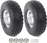 Ar-pro 10" Solid Rubber Tire Wheels 2PK Flat Free 5/8" (silver). Fixed Price $47.68.