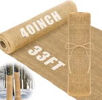 Buryeah 40 Inch X 33 Ft Burlap Fabrics Roll Natural Jute Garden Tree Wrap. Fixed Price $58.99.