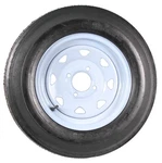 Ecustomrim Trailer Tire On 530-12 X In. 5.30-12, White. Fixed Price $116.99.