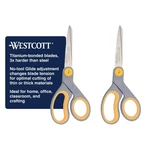 Westcott 8 Titanium Bonded Scissors With Adjustable 2-PACK, Gray/yellow. Fixed Price $16.72.
