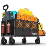 Yozoia 360LBS Heavy-duty Wagons Carts Foldable 120L Collapsible With. Fixed Price $76.56.