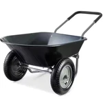 Best Choice Products 5 Cu. Ft. Black Plastic Wheelbarrow With Padded Handles. Fixed Price $141.49.