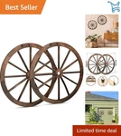 Wooden Wagon Wheel Decor Set 18 Inch Rustic Western Cowboy Party Indoor Outdoor. Fixed Price $53.98.