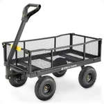 Gorilla Carts Steel Utility Garden Beach Wagon, 900 Pound Capacity, Gray. Fixed Price $154.99.