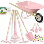 Kids Wheelbarrow Set With Gardening Tools Outdoor Backyard Play For To.... Fixed Price $122.28.