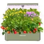 Suncoze 12 Pod Hydroponics Growing System Indoor Herb Garden Kit With Led. Fixed Price $45.99.