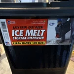 Buddeez Ice Melt Storage Dispenser Easy Grip Pour, Up 25 Lb Bags. Fixed Price $30.00.