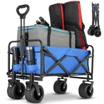 Foldable Beach Wagon Collapsible Cart Big Wheels Utility All Terrain Evliquil. Fixed Price $124.99.
