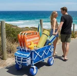 Heavy Duty Folding Beach Wagon Cart Hauler With 360 Swivel Balloon Sand Wheels. Fixed Price $229.89.