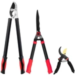Yrtsh Loppers Hedge Shears & Pruners Combo Set 3-PIECE Clippers, Black. Fixed Price $56.94.