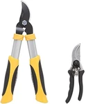 Edward Tools Lopper And Pruner Set - Heavy Duty Heat Treated Carbon Steel Blades. Fixed Price $31.22.
