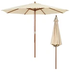 Costway 10 Ft Wooden Outdoor Patio Umbrella W/pulley Height Adjustable. Fixed Price $75.99.