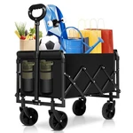Sjhtya Collapsible Wagon Cart Foldable, Portable Heavy Duty BLACK-1. Fixed Price $45.99.