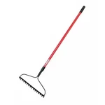 Bully Tools 16 In Steel Bow Rake, 48 Fiberglass Handle 92309. Fixed Price $68.22.
