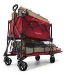 Sunnyfeel 47''L Lightweight Collapsible Wagon Cart Red. Fixed Price $134.99.
