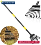 Rake, Garden Leaf Rakes For Lawns Heavy Duty, Yard Metal Tools With 9" Smal. Fixed Price $28.56.