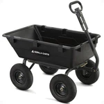 Gorilla Carts Heavy-duty Poly Yard Dump Cart, 6-CUBIC Feet, 1200 Lbs Black. Fixed Price $310.75.