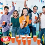 Cssopenss 120 Pc 12OZ Orange Disposable Plastic Halloween Party Cups. Fixed Price $34.99.