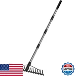 Walensee 5.4FT Bow Rake Heavy Duty Garden Tool For Soil, Leaf, Lawn - 17 Tines. Fixed Price $39.36.