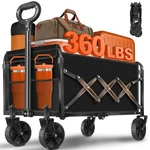 Wagons Cart Foldable With Wheels Collapsible: 360LBS Portable Heavy Duty Folding. Fixed Price $60.08.