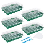 Mixc 5-PACK 40-CELL Seed Starter Tray Kit With Humidity Dome, Green. Fixed Price $37.99.