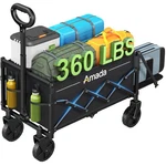 Small Wagon Cart Foldable, Collapsible With 360 Lbs Max Load Expandabl.... Fixed Price $53.11.