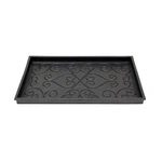 Achla Designs Scrollwork Rubber Boot Tray, Black, 24 Inch L, Small. Fixed Price $54.00.