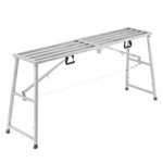 Vevor Work Platform, 71"X Portable Scaffolding 15", Silver. Fixed Price $175.57.