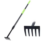 Kldollar Rake, Adjustable Handle Garden Small Tool, Black. Fixed Price $35.11.