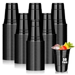 Dualshine 50X 16OZ Black Plastic Cups Disposable, Heavy Duty Party Tumblers. Fixed Price $30.49.