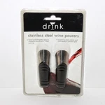 Pack Of 2 Stainless Steel Aerating Wine Pourers Drynk New Sealed Barware Modern. Fixed Price $9.99.