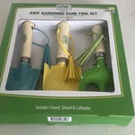 Expert Gardener 3-PIECE Kids' Hand Tool Set Trowel Shovel Cultivator Blue. Fixed Price $11.99.