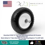 Maxxhaul 51067 12" Flat Free Solid Polyurethane All-purpose Replacement Tire. Fixed Price $29.99.