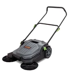 Vevor Walk-behind Hand Push Floor Sweeper 25.6" Width Gallon Waste Container. Fixed Price $107.90.