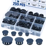 255PCS 8 Sizes Black Plastic Hole Plugs, Round Drilling Cover For .... Fixed Price $19.09.