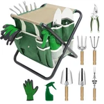 Hohaing Garden Set, 10 Piece Kit With Heavy Duty Folding Stool, Detachab.... Fixed Price $70.99.