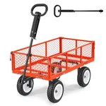 Vevor Garden Cart 900 Lbs Heavy Duty Steel Yard Utility Wagon With Tires Red. Fixed Price $101.99.