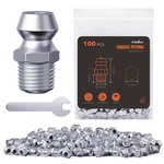 1/4"-28 Zerk Grease Fittings, Sae Nipples With Straight,. Fixed Price $17.99.