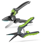 Staygrow Garden Shears Set: 8.5" Bypass Pruning & 6.5", Green Black. Fixed Price $23.55.