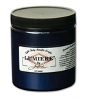 Jacquard Lumiere 8OZ Fabric Paint Indigo Metallic For Paper Wood. Fixed Price $28.40.