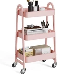 Olixis 3 Tier Rolling Utility Cart Pink. Fixed Price $57.99.