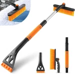Ice Scraper And Snow Brush For Car Windshield, 32" Extendable Orange. Fixed Price $22.99.