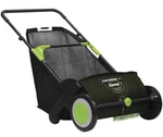 21" Foldable Large Garden Lawn Sweeper Adjustable Height 26 Gal Capacity. Fixed Price $159.59.