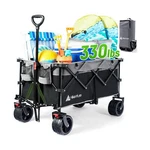 Hikenture Collapsible Wagon Cart, 330LBS Capacity Beach With Big Wheels.... Fixed Price $143.80.