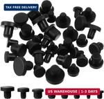 80 Pc Silicone Rubber Hole Plugs Set 9 Sizes T-type Black Cap Usa. Fixed Price $14.85.