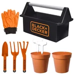 Black And Decker Open Garden Toolbox Complete With Eight Piece Tools Set. Fixed Price $27.20.