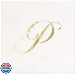 Gift Boutique - 100 Gold Monogram Cocktail Napkins Letter Disposable Paper. Fixed Price $34.99.