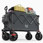 Folding Wagon W/brakes Cup Holders 500LBS Grey Garden Carts Timber Ridge. Fixed Price $135.08.